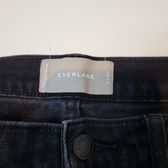 Everlane Jeans Black High Rise Distressed Knee Skinny Style Women's Size 29 - Picture 5 of 7